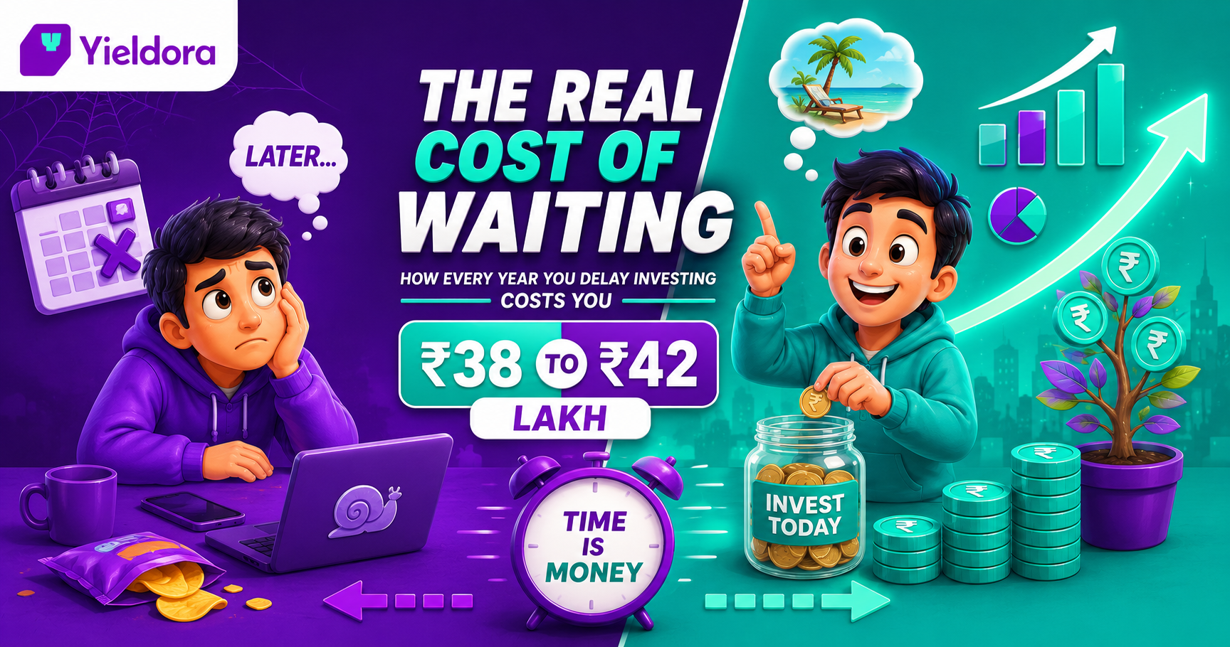 Cost of delaying investing in India 2026 — compound interest and the price of waiting