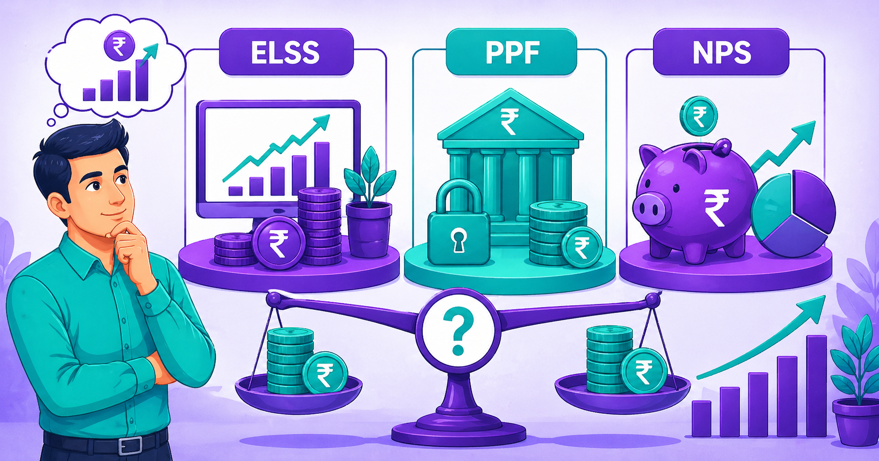 ELSS vs PPF vs NPS in 2026 — which tax-saving investment builds more wealth in India