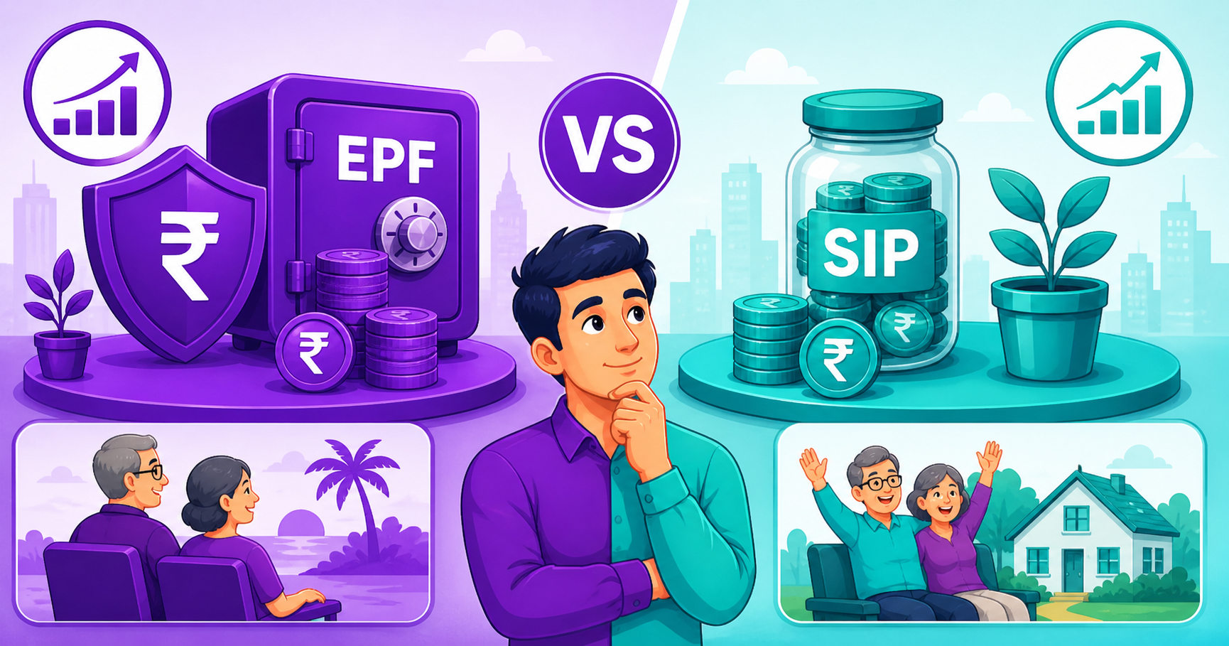 EPF vs SIP in 2026 — which builds a bigger retirement corpus faster in India