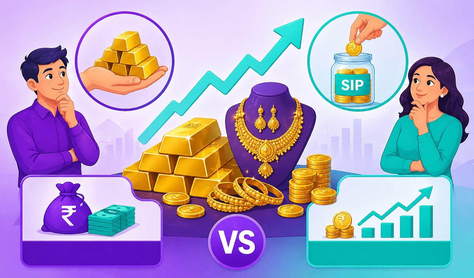 Gold price record high in India 2026 — lumpsum vs SIP investment comparison