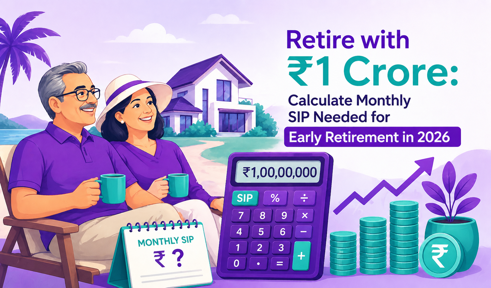 Retire with ₹1 crore — monthly SIP calculation for early retirement in India 2026